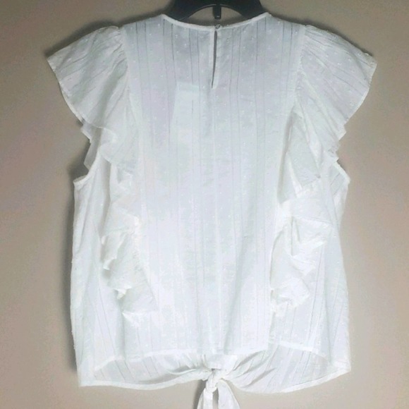 NEW! ELLA MOSS Freeah Sleeveless Ruffle Top Large. - Picture 4 of 7